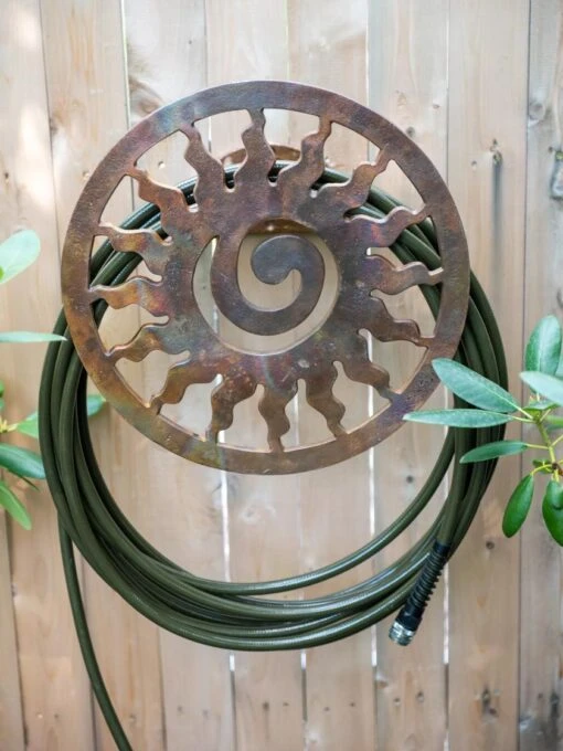 Rustic Sun Wall-Mount Garden Hose Hanger -Hot Sale Flower Seed Store 8611025 9611 tif