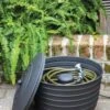 Matte Black Ribbed Hose Pot With Lid -Hot Sale Flower Seed Store 8611991 061 tif
