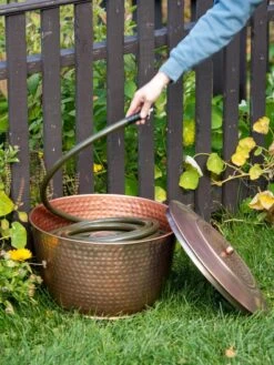 Hammered Copper Hose Pot With Lid -Hot Sale Flower Seed Store 8613311 0012