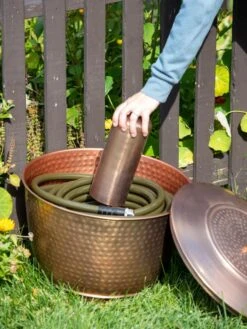 Hammered Copper Hose Pot With Lid -Hot Sale Flower Seed Store 8613311 0019